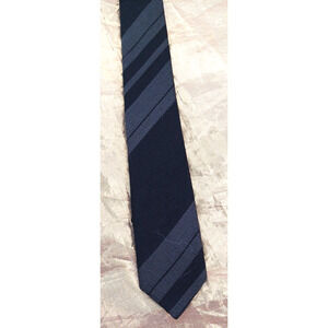 Ernst Rhodes Silk/wool Black & Gray Skinny Tie 54"x 1 1/4" 0201